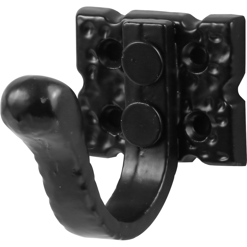 Heavy Duty Black Hook Single Robe