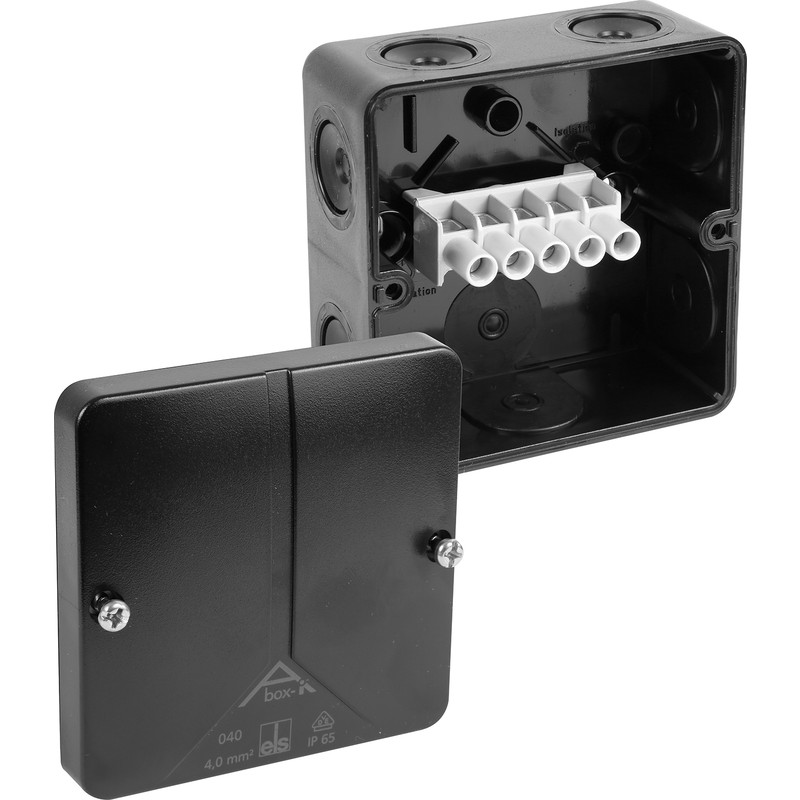 IP65 Moulded PVC Box 93 x 93 x 55mm Black
