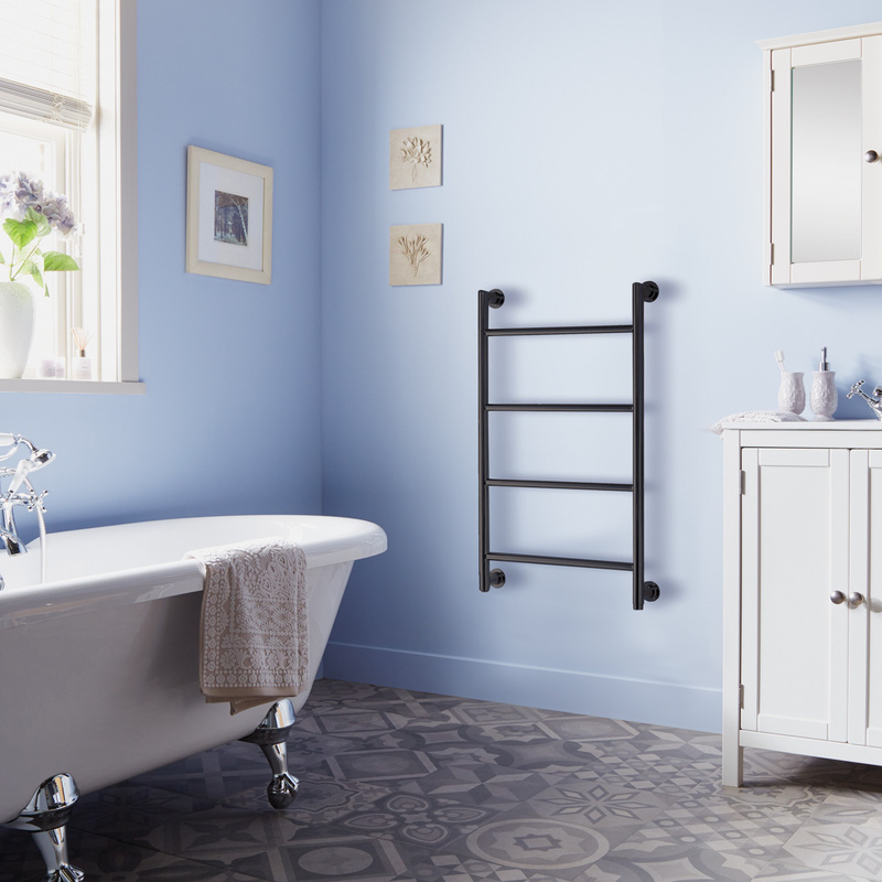 Towelrads Ballymore Towel Radiator Black 900 x 530mm 767Btu