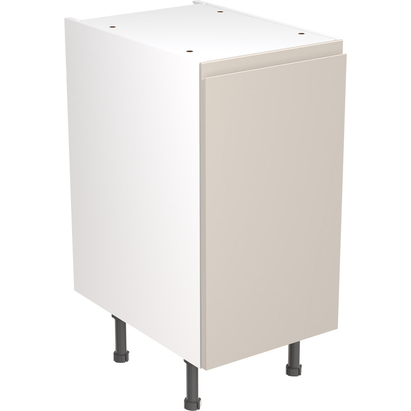 Kitchen Kit Ready Made J-Pull Kitchen Cabinet Base Unit Super Gloss Light Grey 400mm