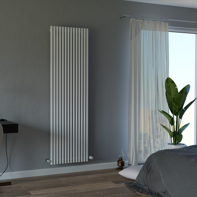 Ximax Cornwall Vertical Designer Radiator 1800 x 550mm 4553Btu White