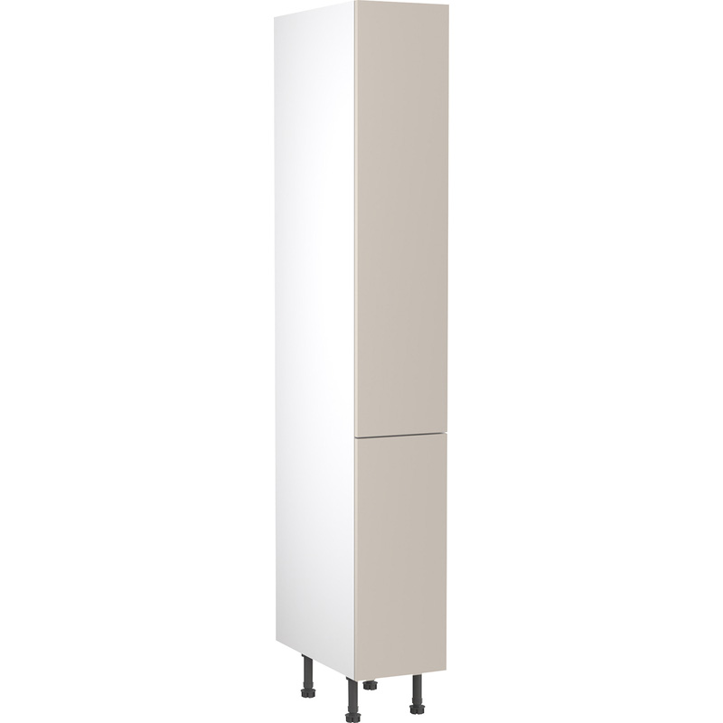 Kitchen Kit Flatpack Slab Kitchen Cabinet Pull Out Tall Larder Unit Ultra Matt Light Grey 300mm