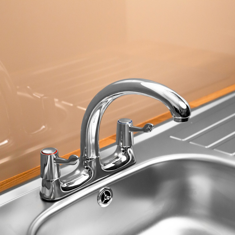Ebb + Flo Contract Lever Deck Mixer Kitchen Tap