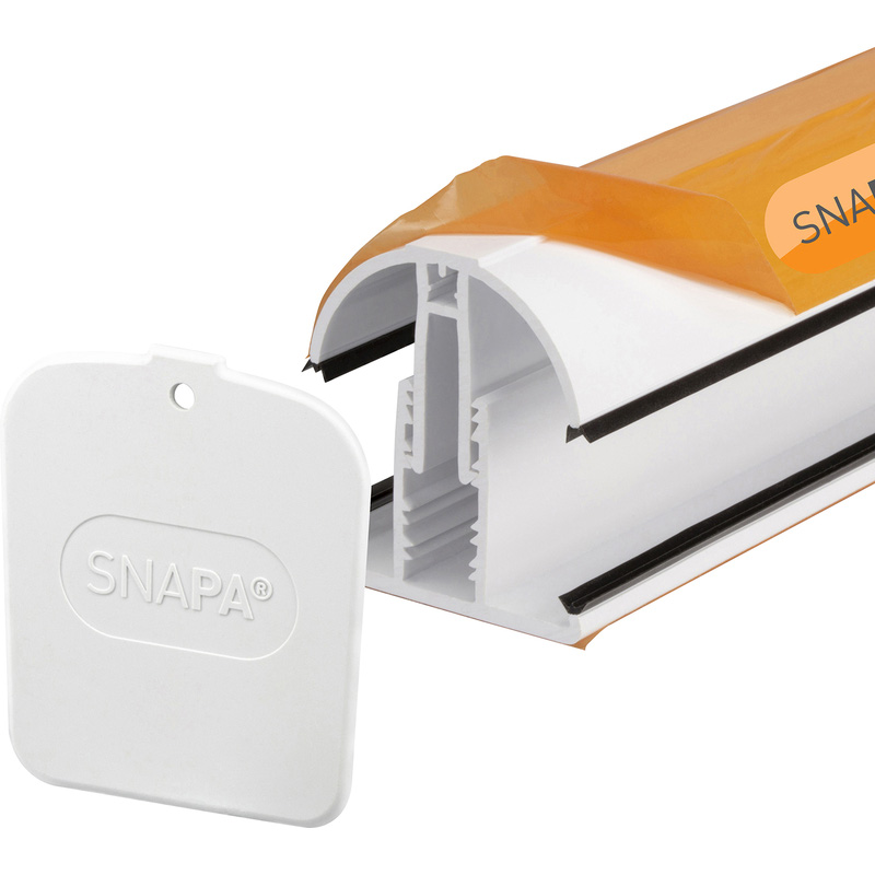 Snapa White PVC Glazing Bar for Axiome Sheets 5000mm