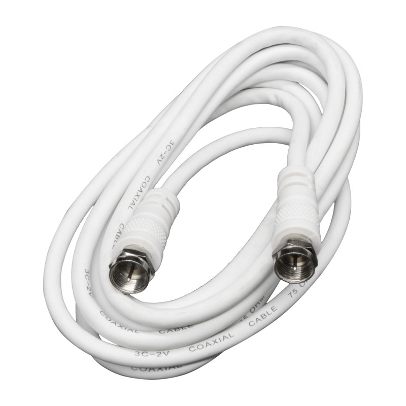 PROception Digital Fly Lead White 2m F Plug to F Plug