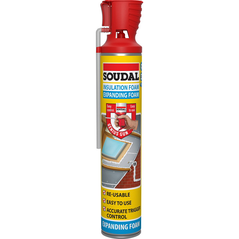 Soudal Genius Gun Low Expansion Insulation Foam 750ml
