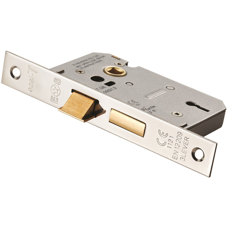 Eurospec 3 Lever Sashlock 3" Polished Nickel