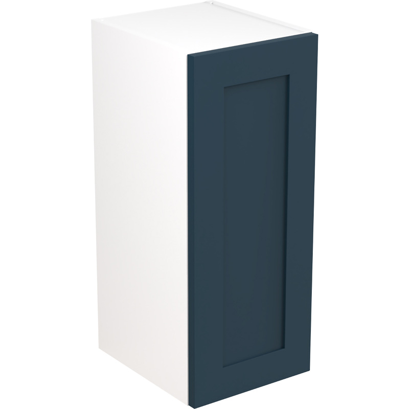 Kitchen Kit Flatpack Shaker Kitchen Cabinet Wall Unit Ultra Matt Indigo Blue 300mm