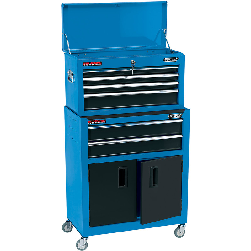 Draper Combined Roller Cabinet and Tool Chest Blue