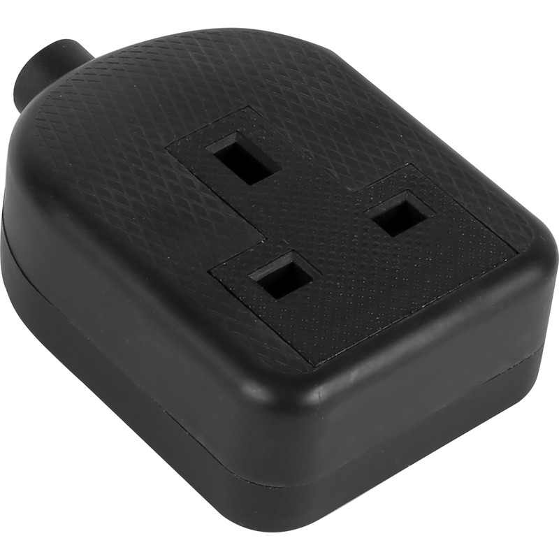 Extension Socket 1 Gang Black