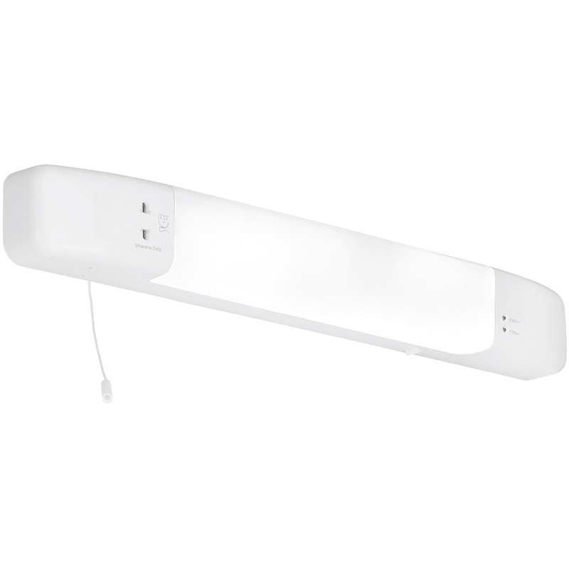 White LED IP20 Dual Voltage Shaver Light 8W 480lm