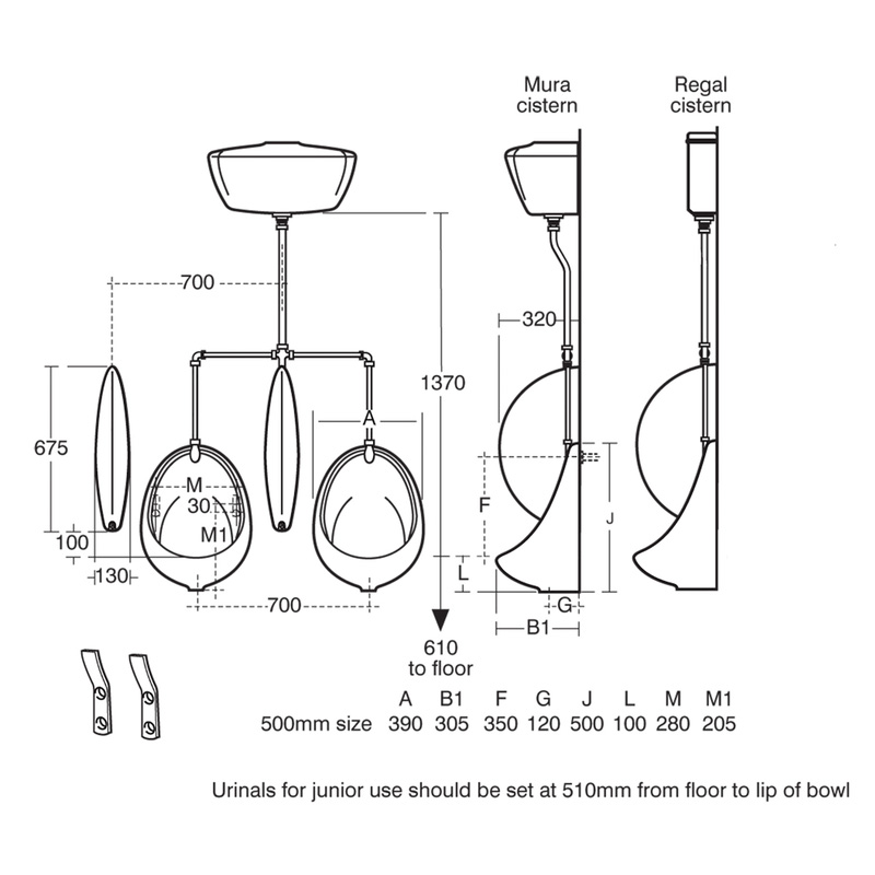 Armitage Shanks Sanura Wall Hung Urinal Top Inlet