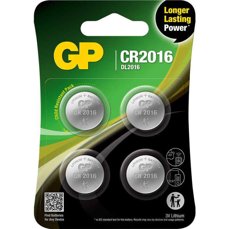 GP Lithium Coin 3V CR/DL2016