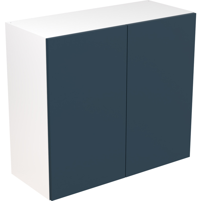 Kitchen Kit Ready Made Slab Kitchen Cabinet Wall Unit Ultra Matt Indigo Blue 800mm