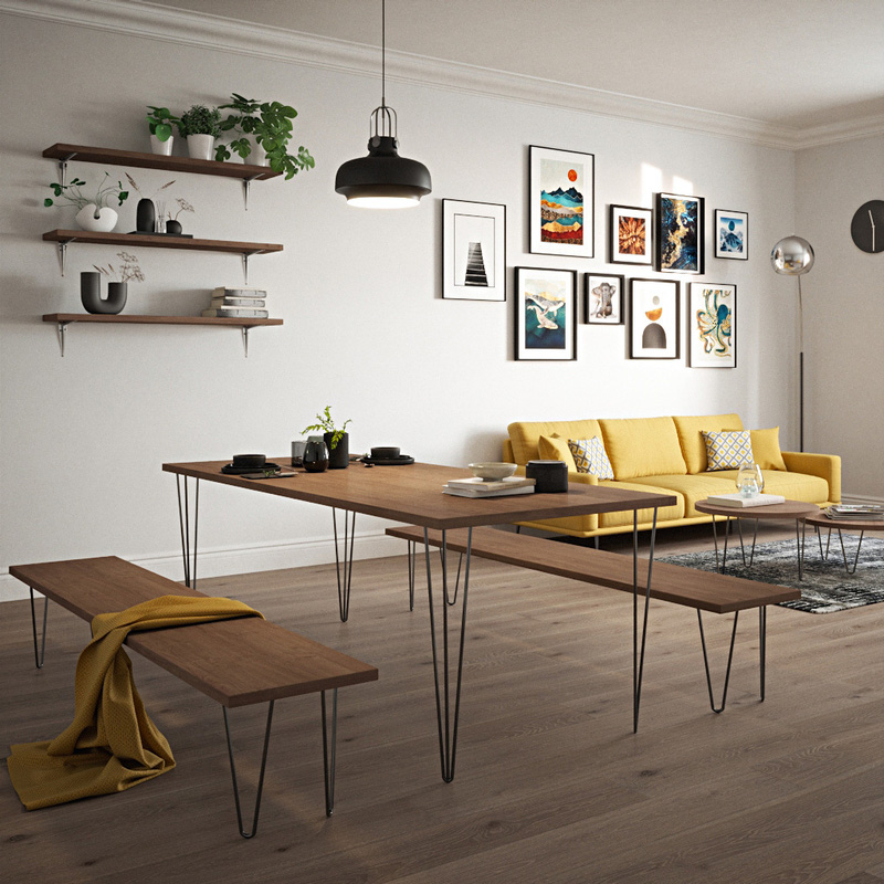 Rothley 3-Pin Hairpin Leg 710mm Gun Metal