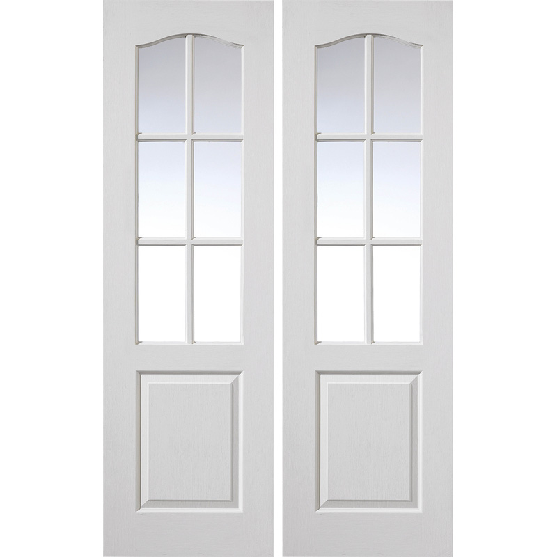 Classique 6 Light White Internal Door PairWhite Internal Door 35 x 1981 x 1220mm