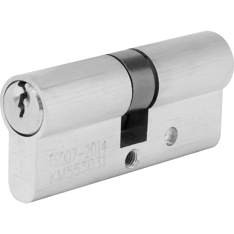 ERA 1 Star 6 Pin Double Euro Cylinder 35-35mm Satin Nickel