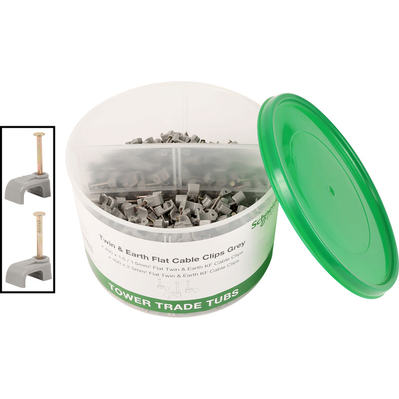 Schneider Cable Clips & Fixings Trade Tub