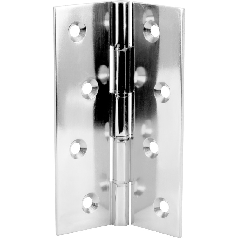 Double Phosphor Bronze Washered Hinge Chrome 76 x 50mm