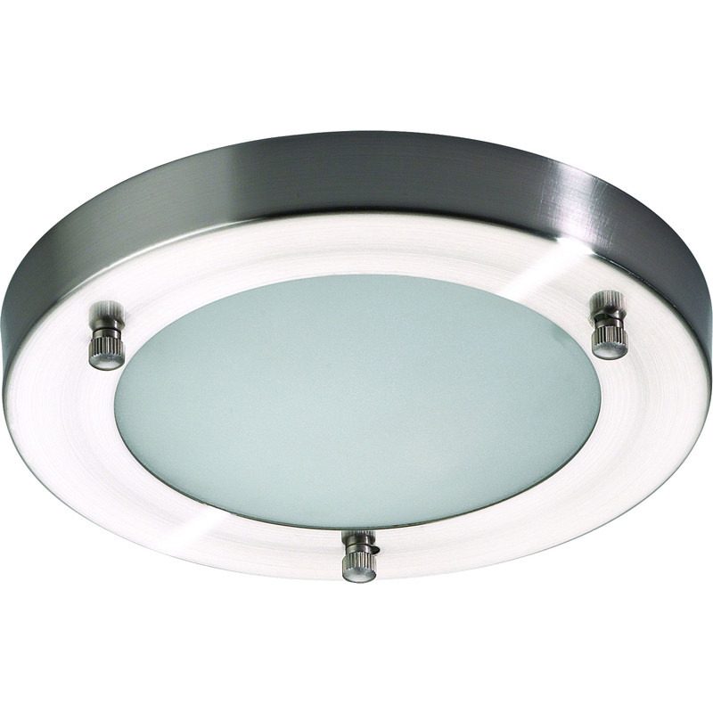 Mistral Chrome Flush LED Bathroom Ceiling Light IP44 G9 1 x 2.5W 200mm