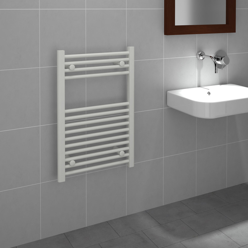 Kudox White Flat Ladder Towel Radiator 750 x 500mm 1177Btu