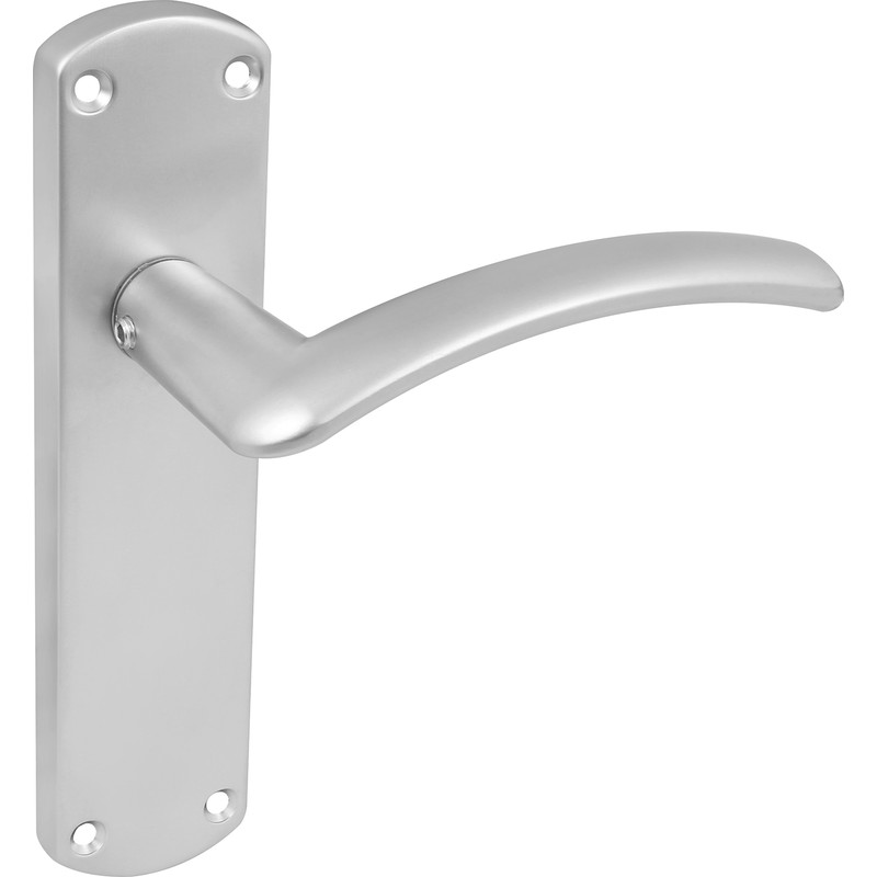 Serozzetta Tres Door Handles Latch Satin Chrome
