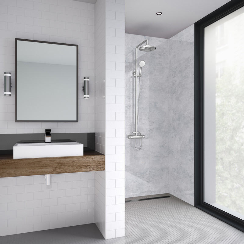 Mermaid Elite Tongue & Groove Shower Wall Panel Caliza 2420mm x 600mm x 10mm