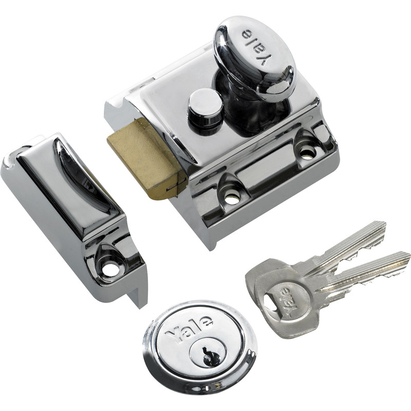 Yale Traditional Nightlatch Chrome Narrow
