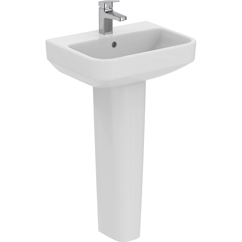 Ideal Standard i.life Compact Basin and Pedestal 50cm 1 Tap Hole