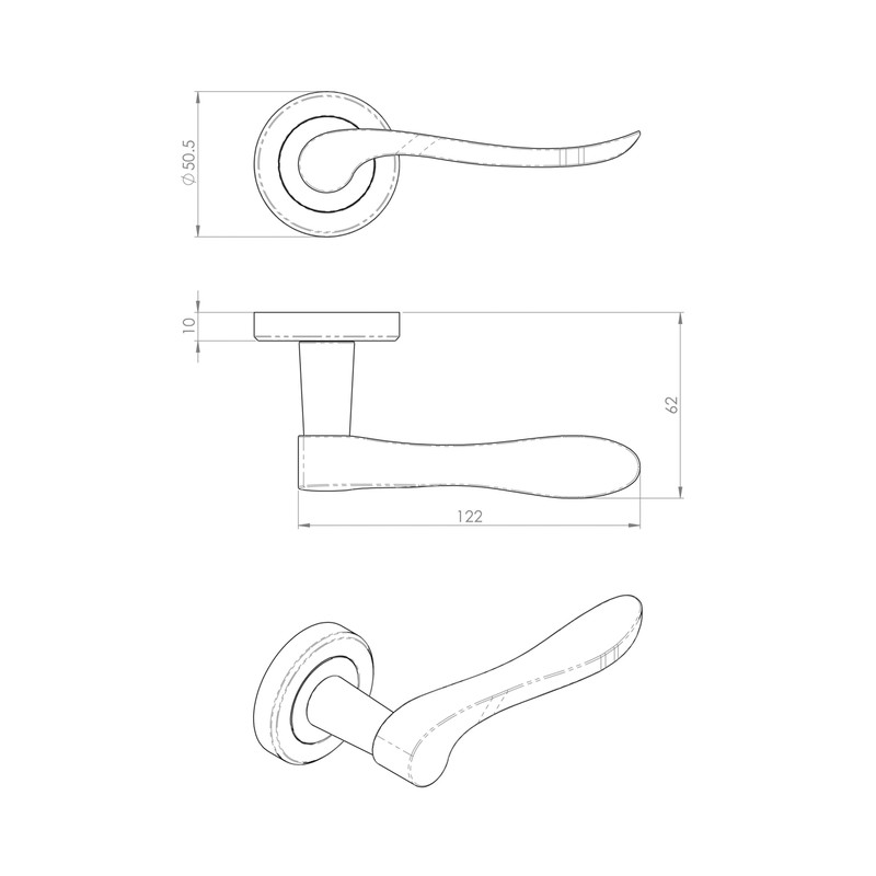 Serozzetta Verdun Lever On Rose Door Handles Matt Black