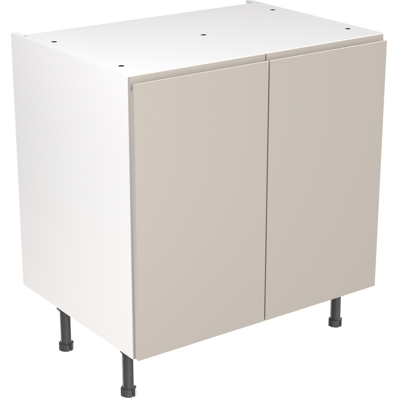 Kitchen Kit Ready Made J-Pull Kitchen Cabinet Base Unit Ultra Matt Light Grey 800mm