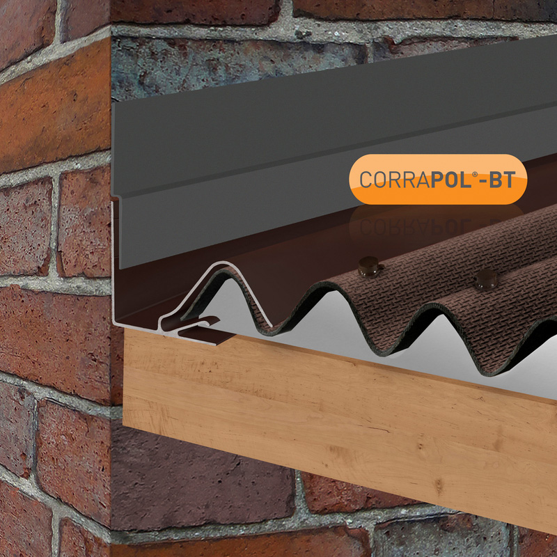 Corrapol-BT Rock n Lock Wall Flashing 3m Brown