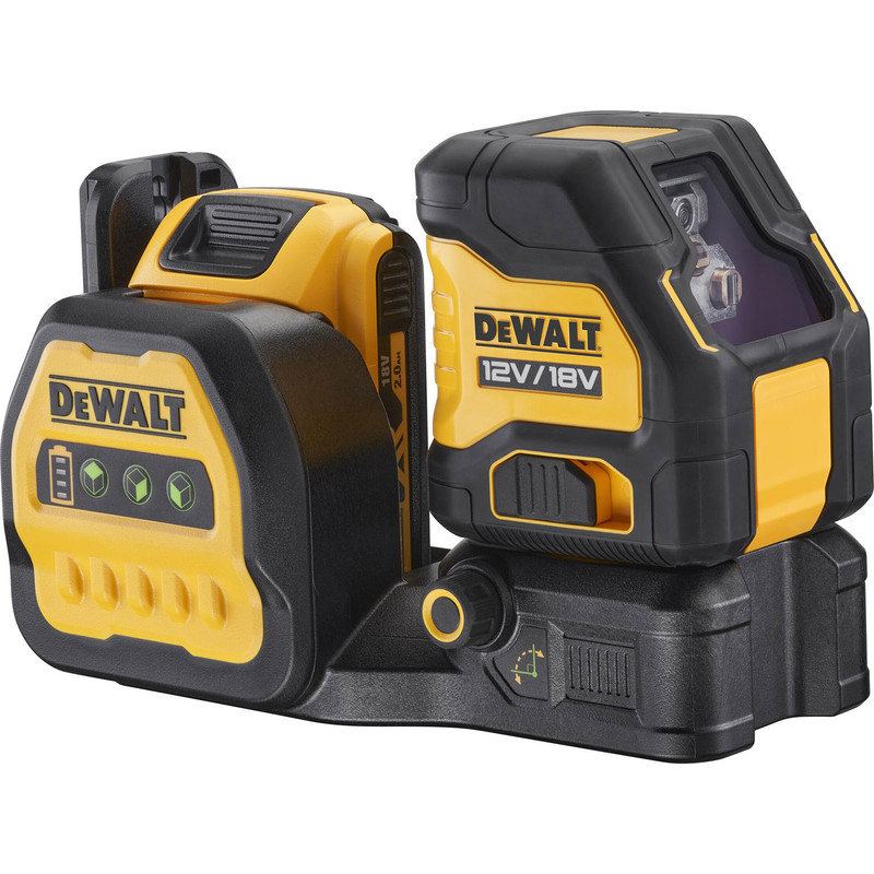 DeWalt DCE088D1G18-GB 18V Cross-Line Green Laser Level 1 x 2.0Ah