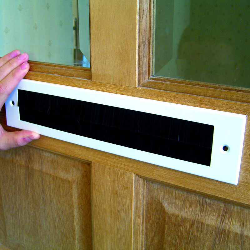 Stormguard Flushback Brush Letter Plate White