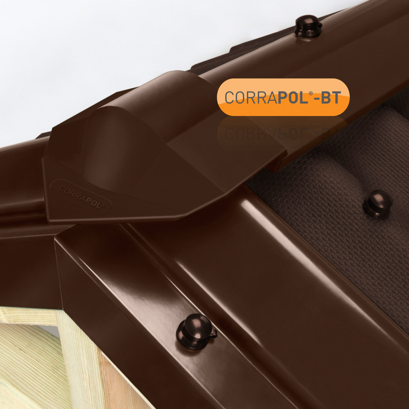 Corrapol-BT Aluminium Super Ridge Endcap Brown