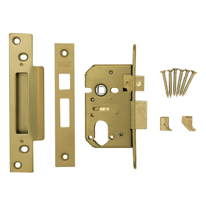 ERA Pro-Fit Euro Profile Sashlock 76mm Brass