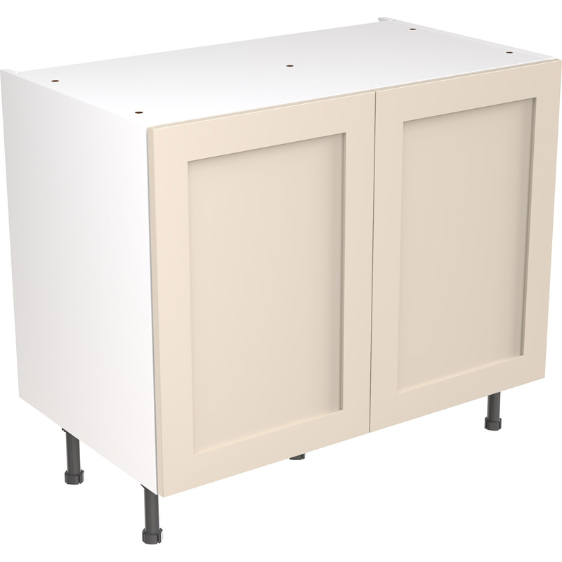 Kitchen Kit Ready Made Shaker Kitchen Cabinet Base Unit Ultra Matt Cashmere 1000mm