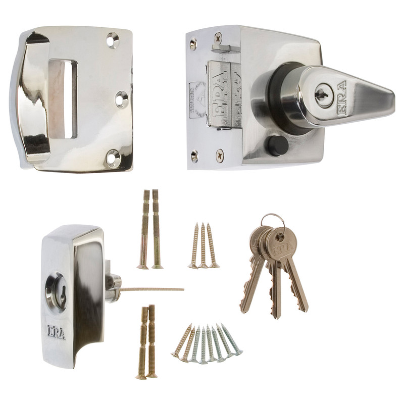 ERA BS High Security Nightlatch Pol. Chrome Standard