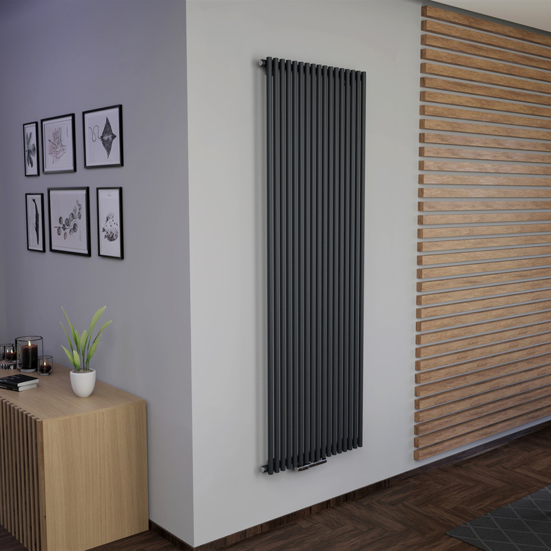 Ximax Kingston Vertical Designer Radiator 1800 x 610mm 4193Btu Anthracite Structure