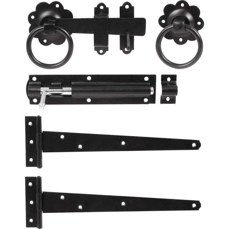 Gate Latch Kit Black - Ring
