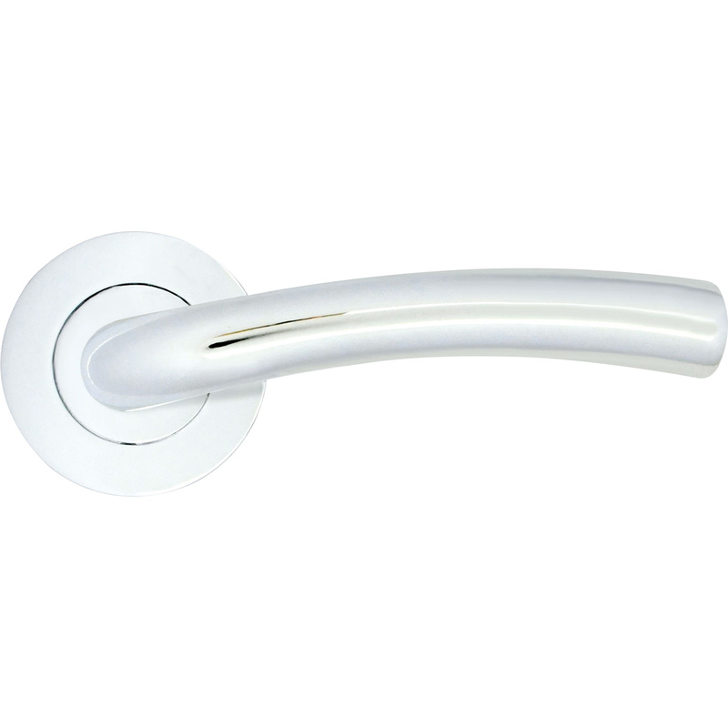 Stanza Seville Lever on Rose Door Handles Polished Chrome