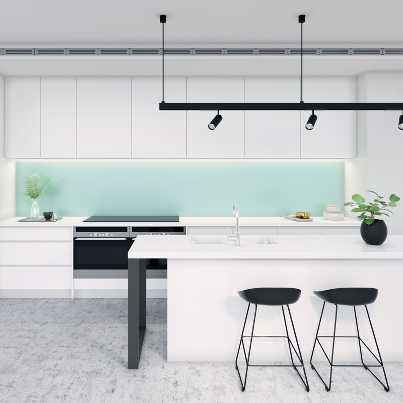 AluSplash Double-Sided Splashback 3050 x 610mm Green Mist / Smoked Ember