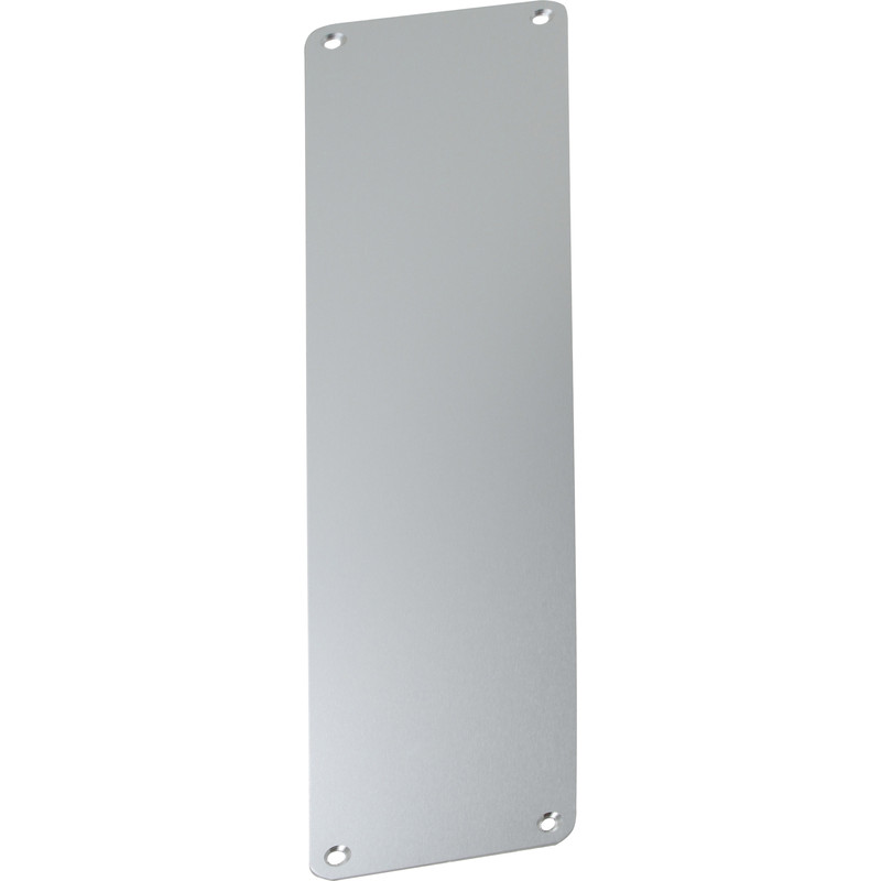 Radius Corner Finger Plate Satin Aluminium