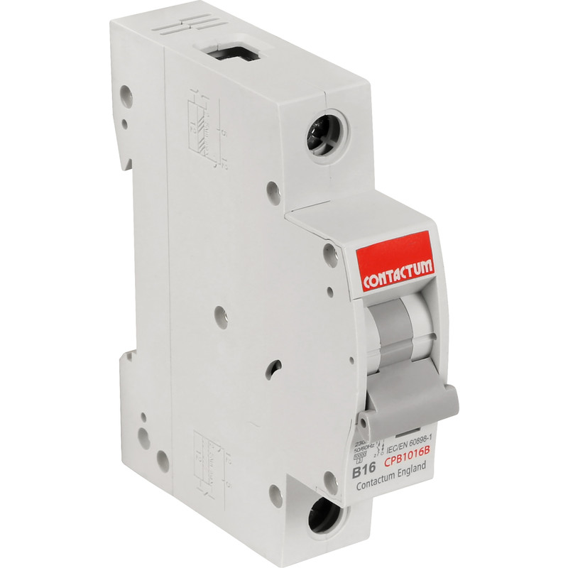 Contactum Single Pole B Curve MCB 16A 10kA SP