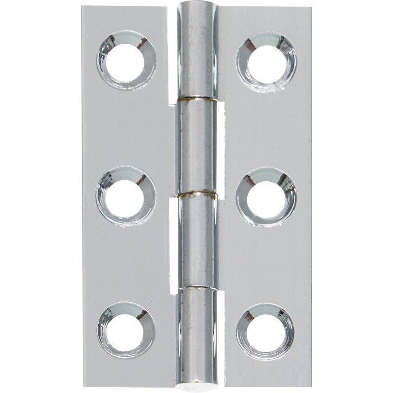 Solid Drawn Hinge Polished Chrome 38mm