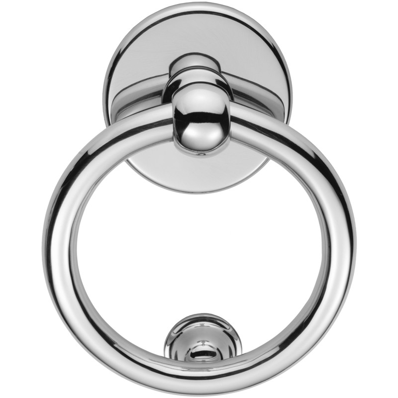 Victorian Ring Door Knocker Polished Chrome