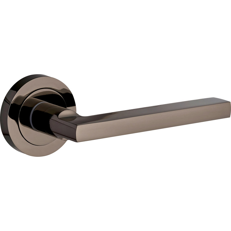 Scylla Lever On Rose Door Handles Black Nickel