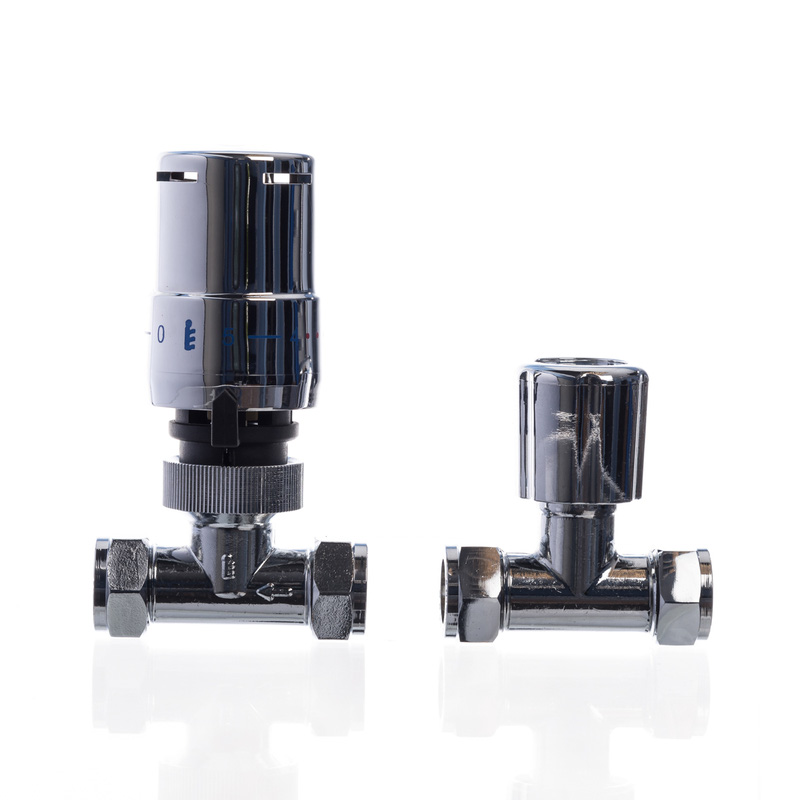 Tower Chrome Plated TRV & Lockshield 10 & 15mm Straight