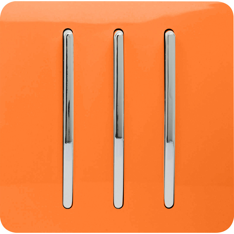 Trendiswitch Orange 3 Gang 2 Way 10 Amp Switch 3 Gang 2 Way