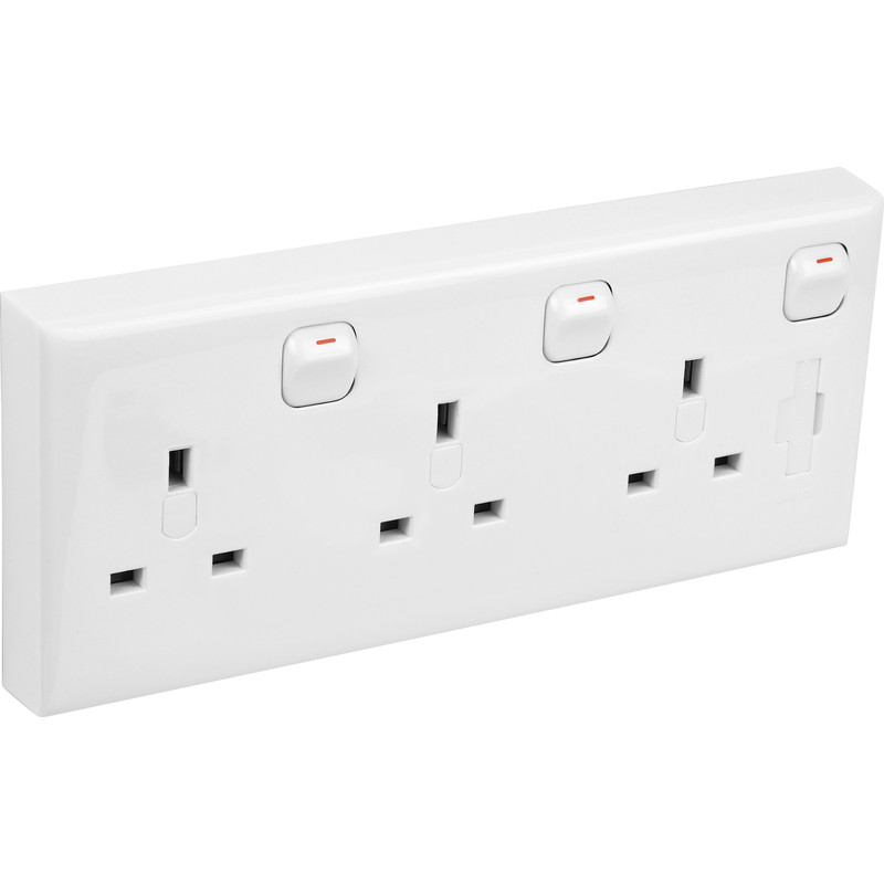 Socket Converter 2 Gang to 3 Gang